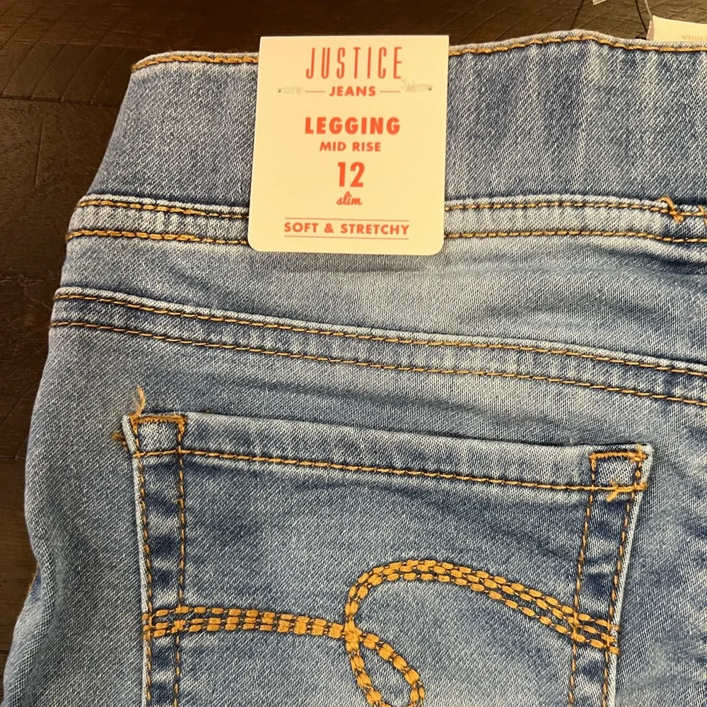 Justice Mid Rise Skinny Slim Jean Leggings